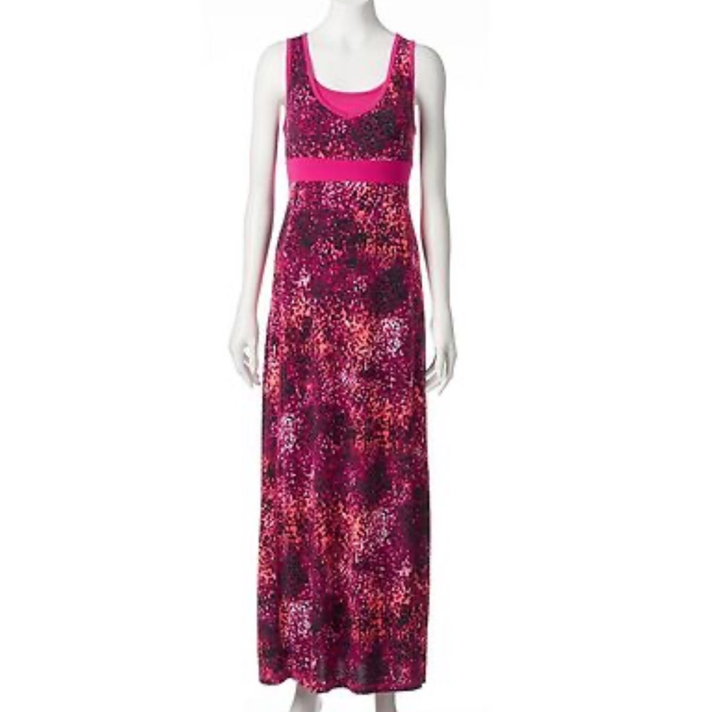 TEK GEAR Colorful Sleeveless Athletic Maxi Dress